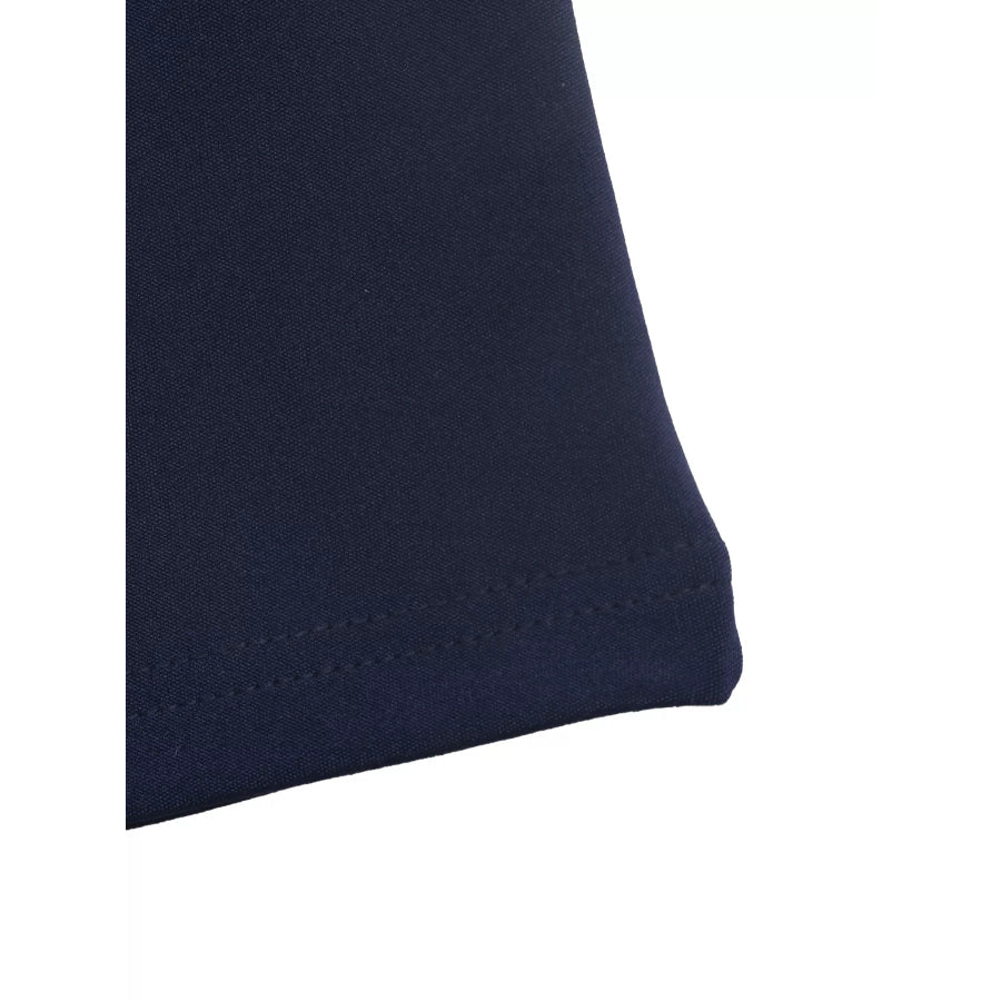 Contrast Collar Long Sleeve Top Apparel and Accessories