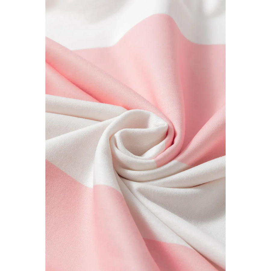 Contrast Color Block Round Neck Long Sleeve Top Apparel and Accessories