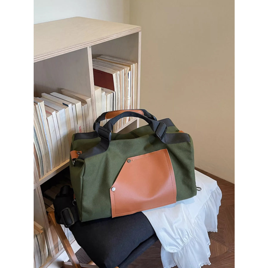 Contrast Color Crossbody Bag Green / onesize Apparel and Accessories
