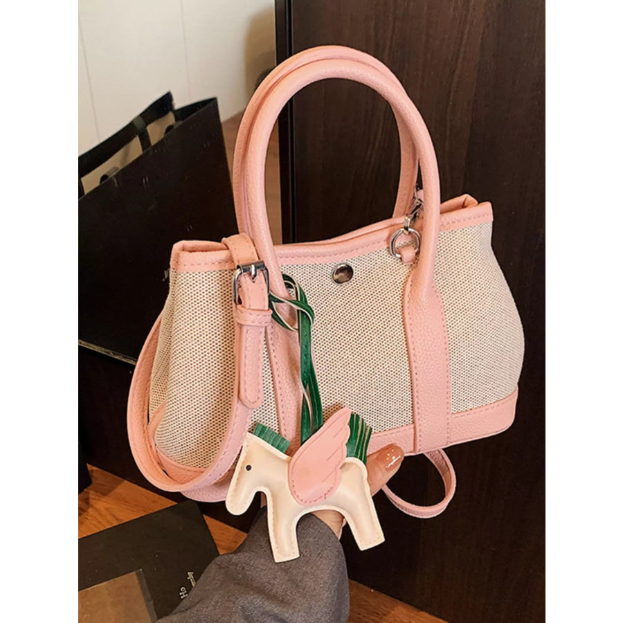 Contrast Crossbody Bag Pink / One Size Apparel and Accessories