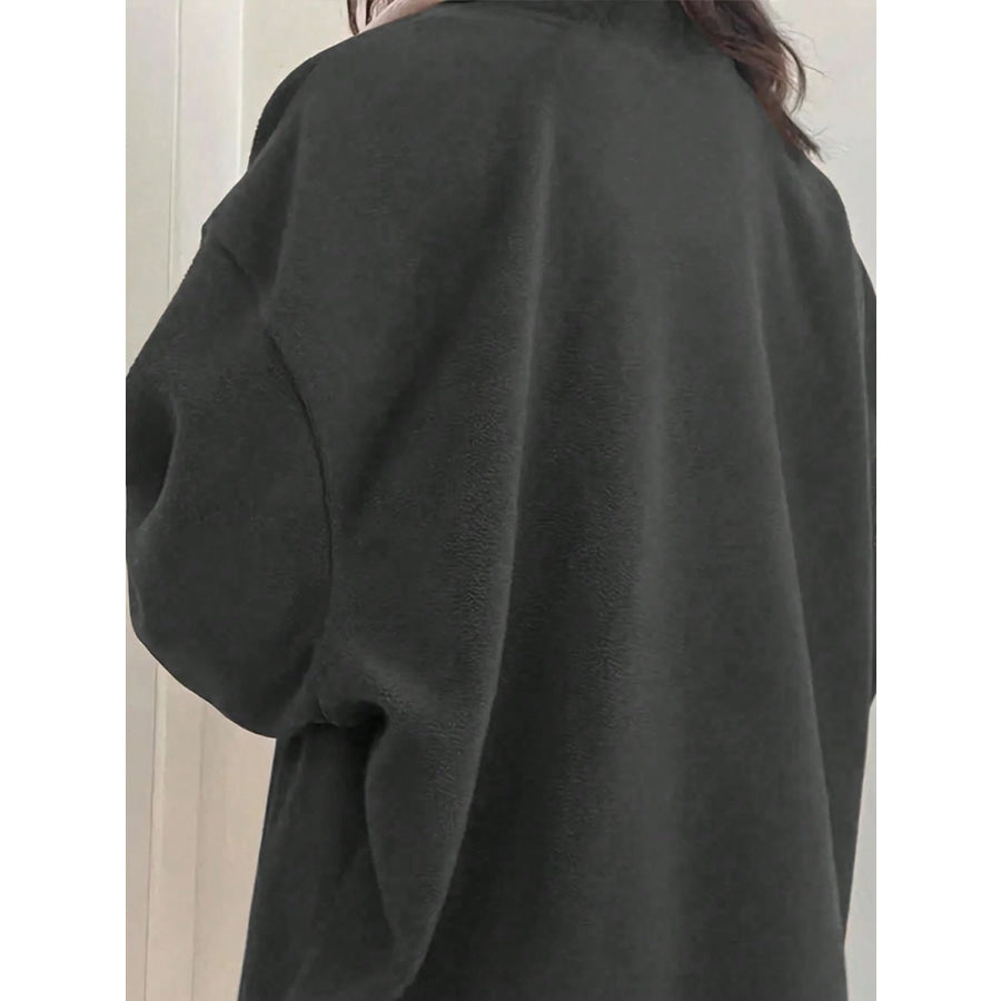 Contrast Dropped Shoulder Long Sleeve Sweatshirt Apparel and Accessories