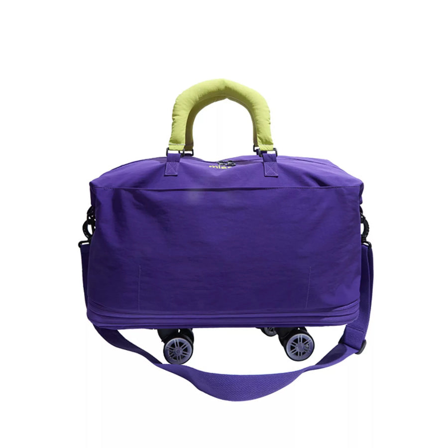 Contrast Handle Travel Bag Purple / One Size Apparel and Accessories