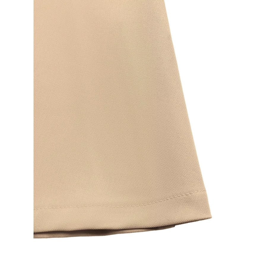 Contrast Lapel Button Front Midi Shirt Dress Apparel and Accessories