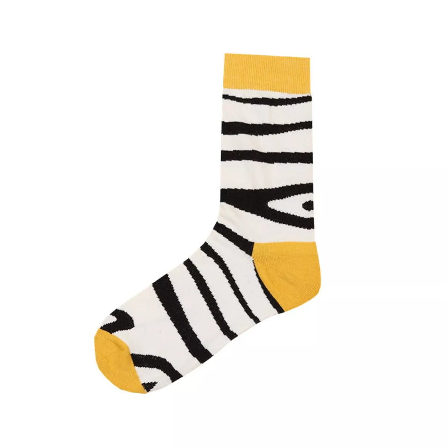 Contrast Mid-Calf Socks Apparel and Accessories