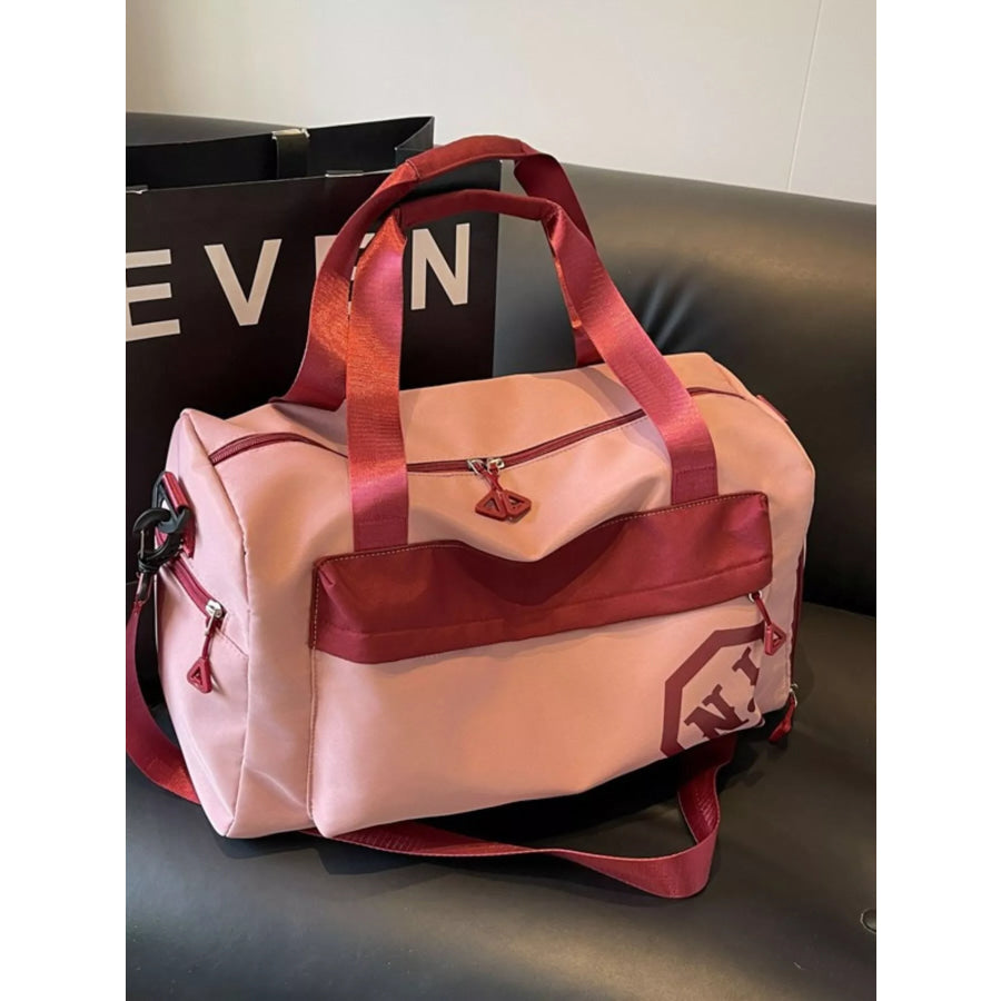 Contrast Oxford Cloth Travel Bag Apparel and Accessories