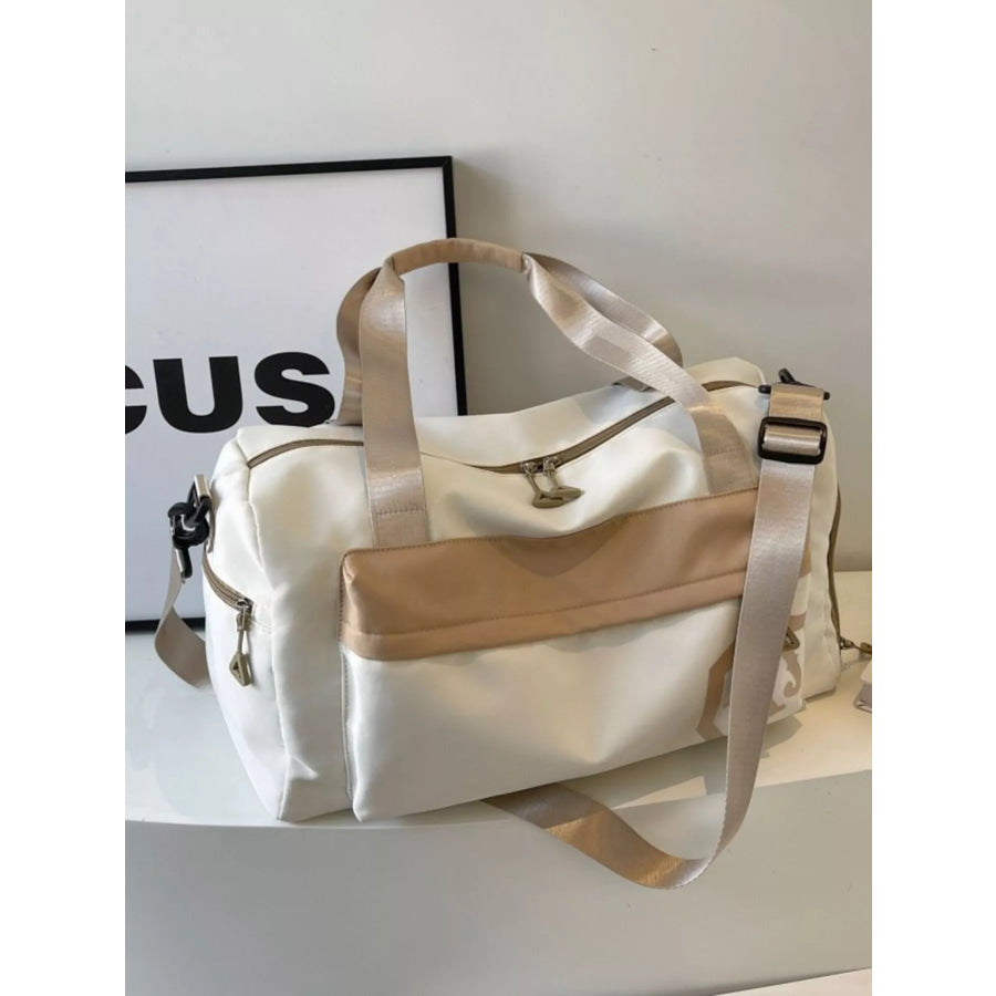 Contrast Oxford Cloth Travel Bag Apparel and Accessories