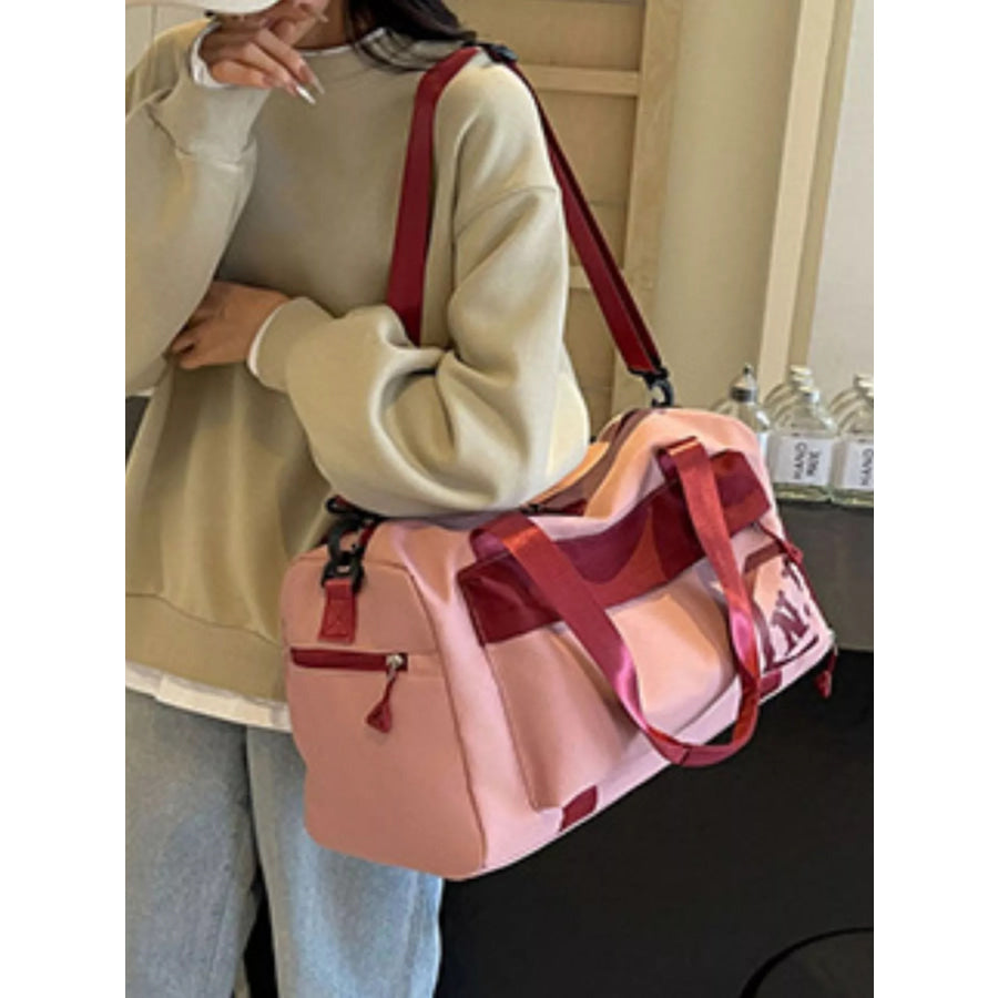 Contrast Oxford Cloth Travel Bag Apparel and Accessories
