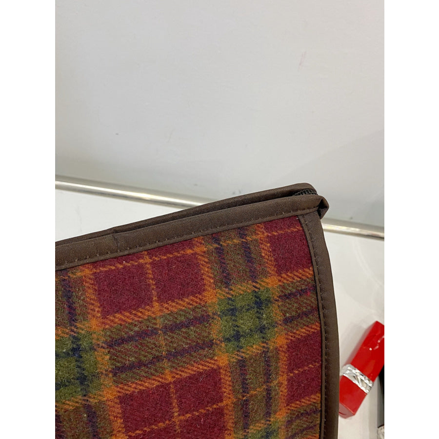 Contrast Plaid Clutch with Zipper Apparel and Accessories