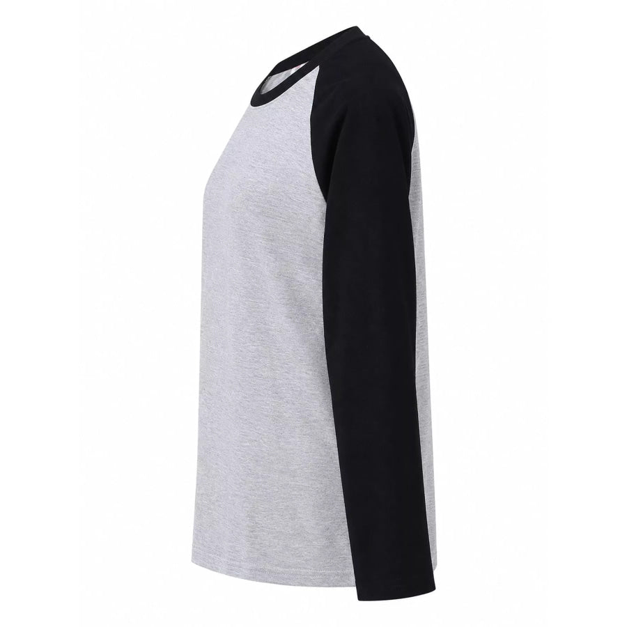 Contrast Raglan Long Sleeve T-Shirt Apparel and Accessories
