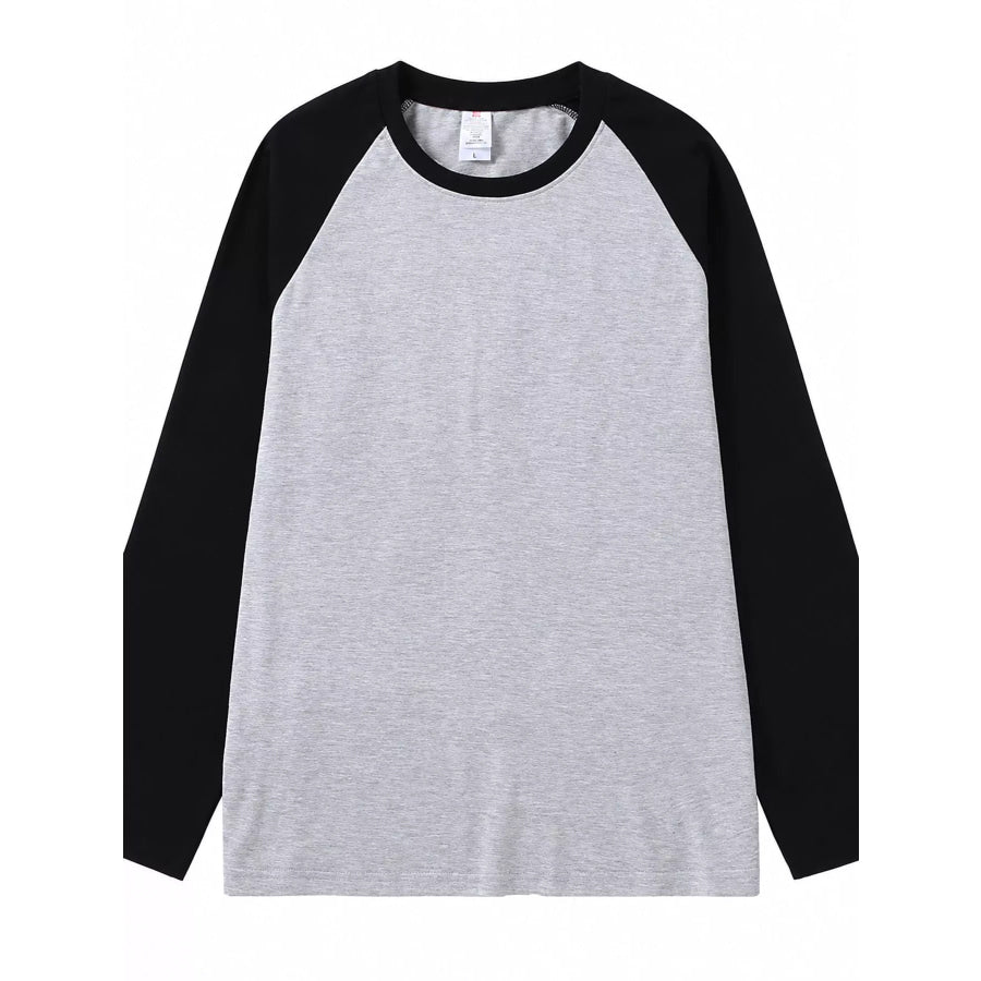 Contrast Raglan Long Sleeve T-Shirt Apparel and Accessories