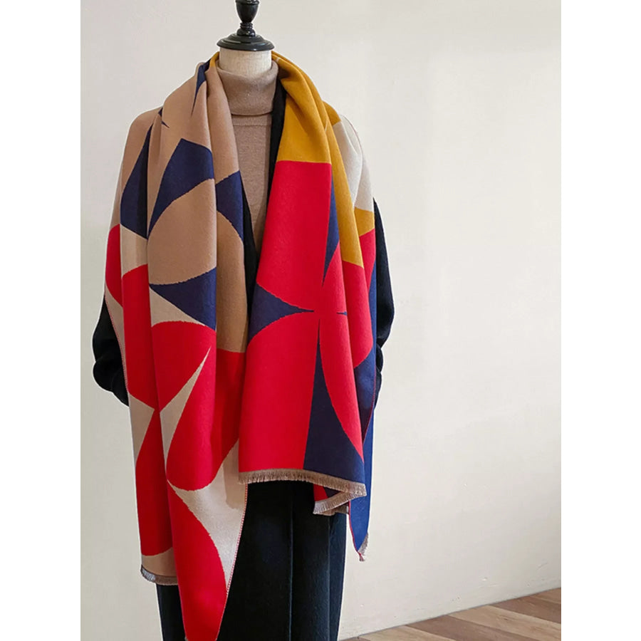 Contrast Raw Hem Scarf Apparel and Accessories