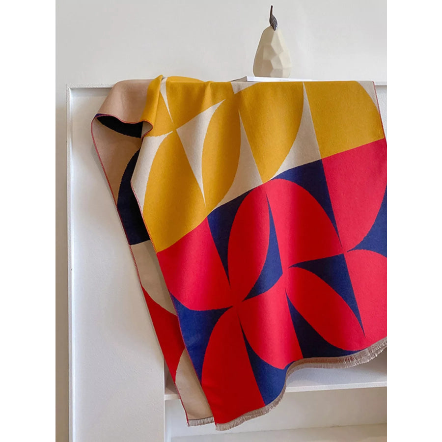 Contrast Raw Hem Scarf Apparel and Accessories