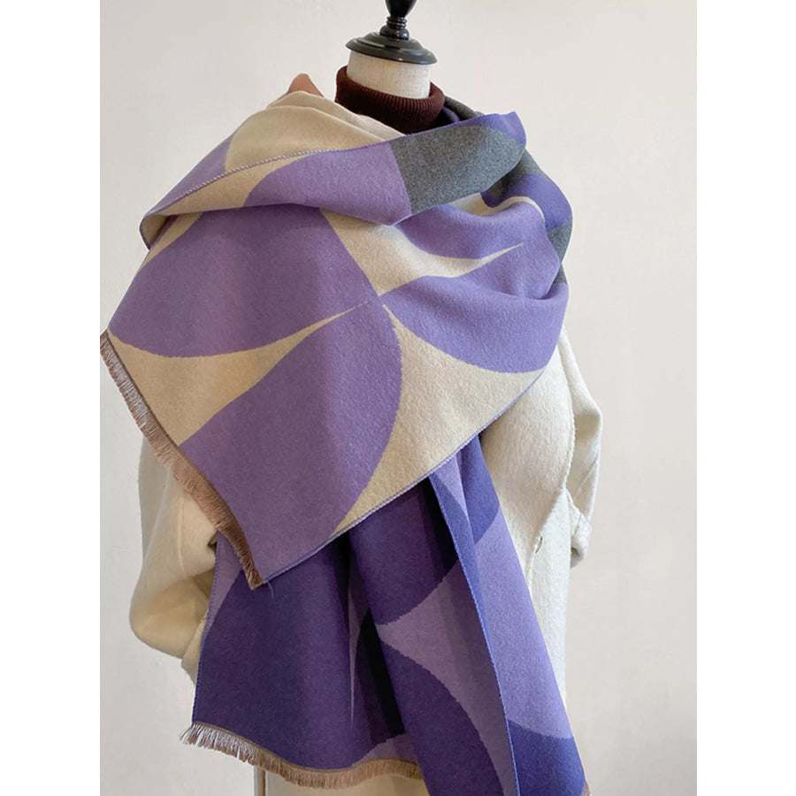 Contrast Raw Hem Scarf Apparel and Accessories