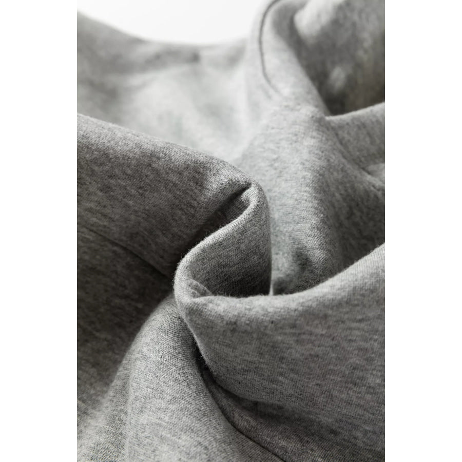 Contrast Rope Drawstring Ruffle Trim Drop Shoulder Baggy Hoodie Apparel and Accessories