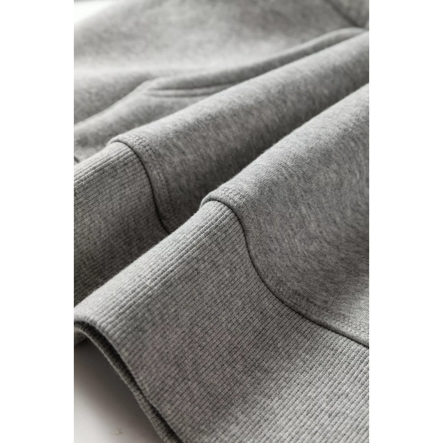 Contrast Rope Drawstring Ruffle Trim Drop Shoulder Baggy Hoodie Apparel and Accessories