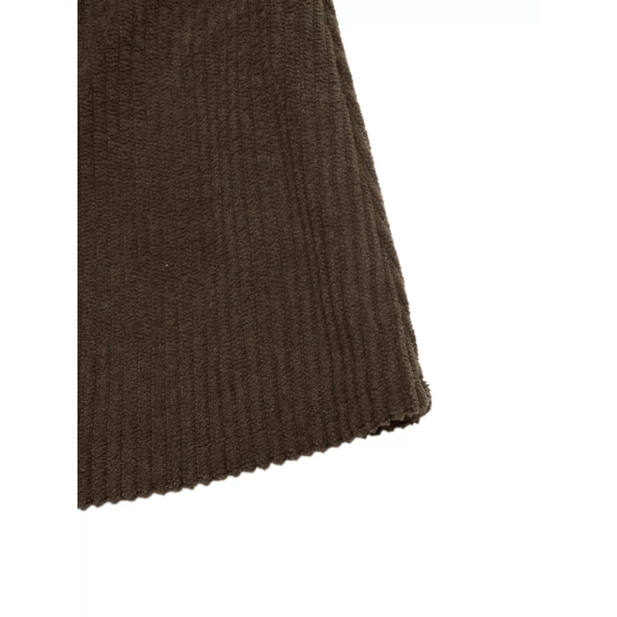 Contrast Sherpa Collar Corduroy Zip Up Jacket Apparel and Accessories