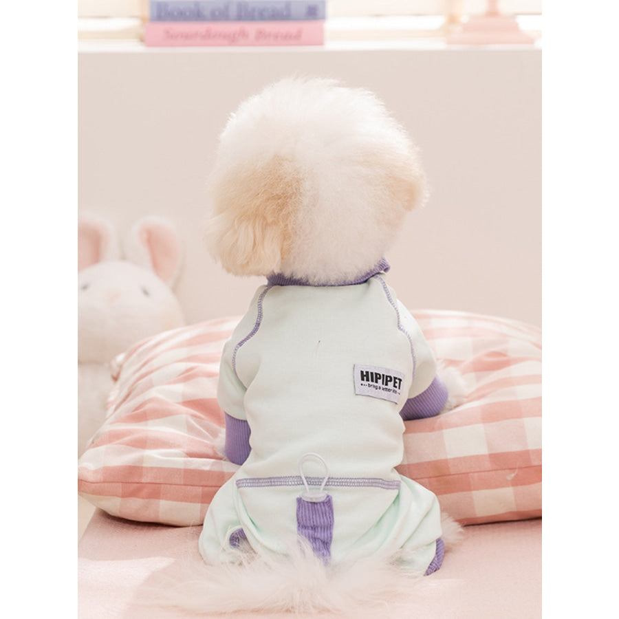 Contrast Soft Pet Pajamas Mint Blue + Purple / XS Apparel and Accessories