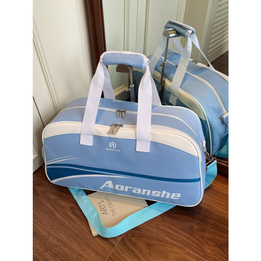 Contrast Sports Duffel Bag Blue / One Size Apparel and Accessories