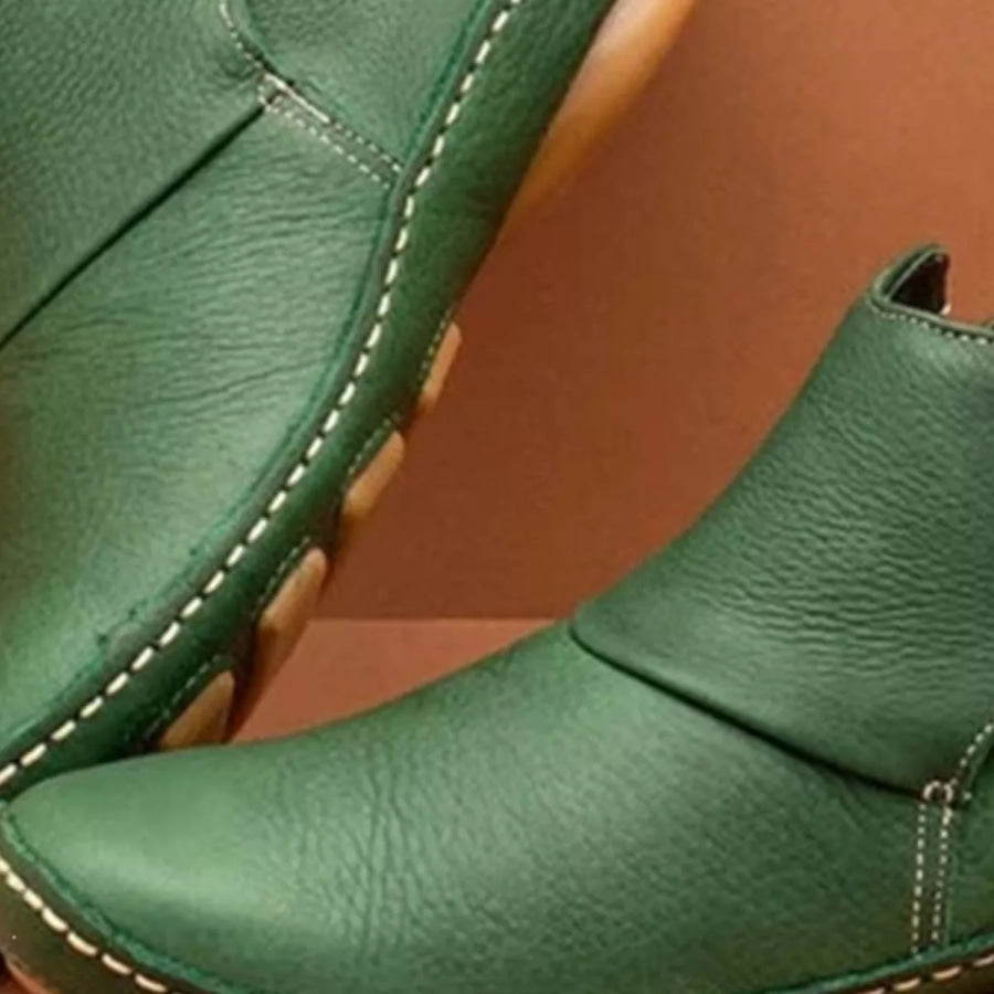 Contrast Strap Detail Ankle Boots Apparel and Accessories
