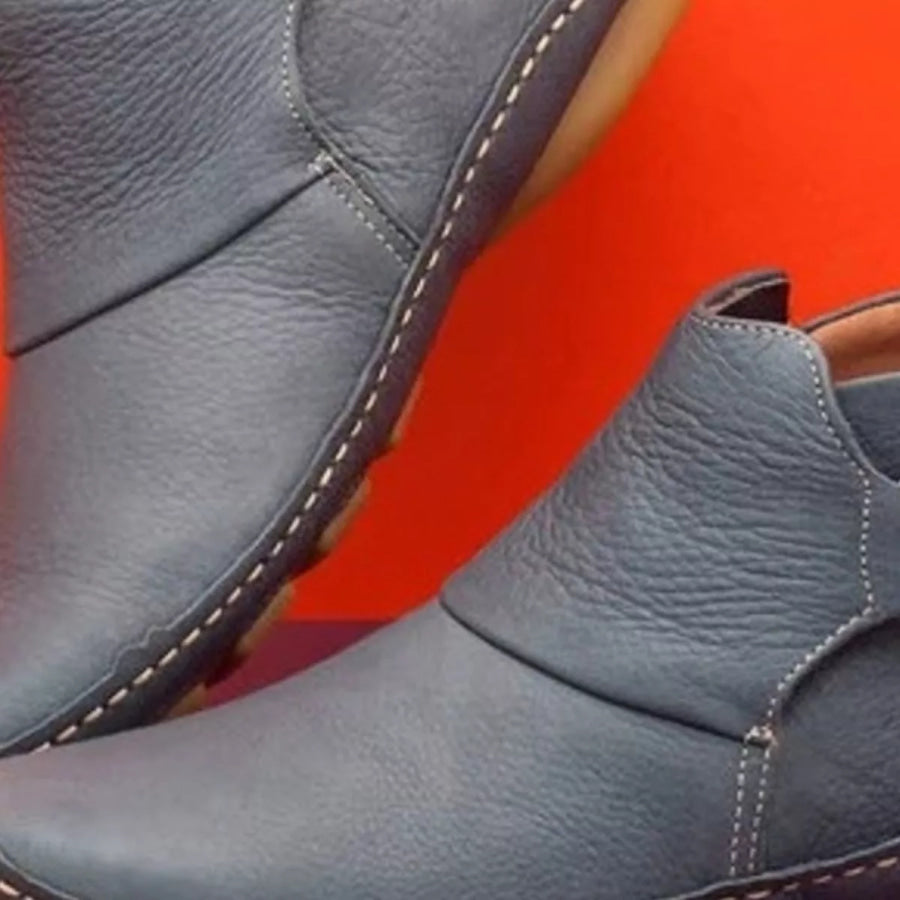 Contrast Strap Detail Ankle Boots Apparel and Accessories