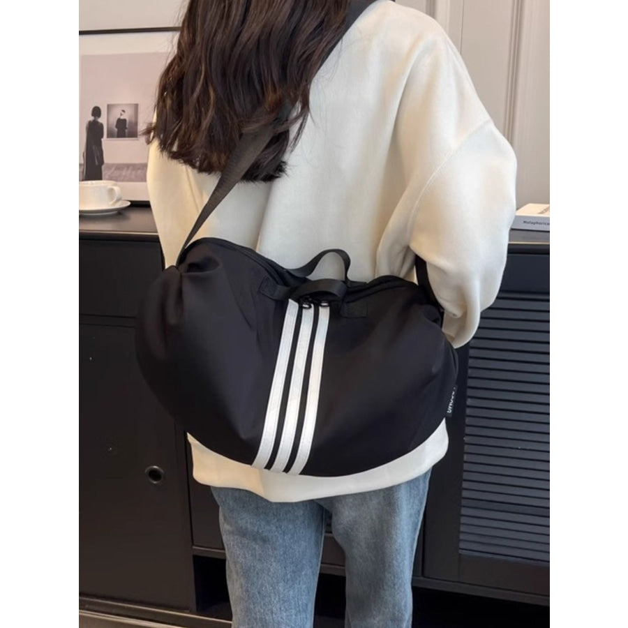 Contrast Striped Crossbody Bag Apparel and Accessories