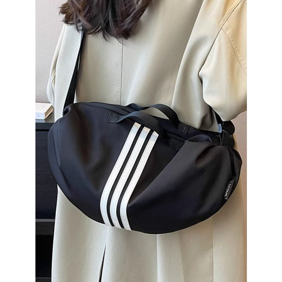 Contrast Striped Crossbody Bag Apparel and Accessories