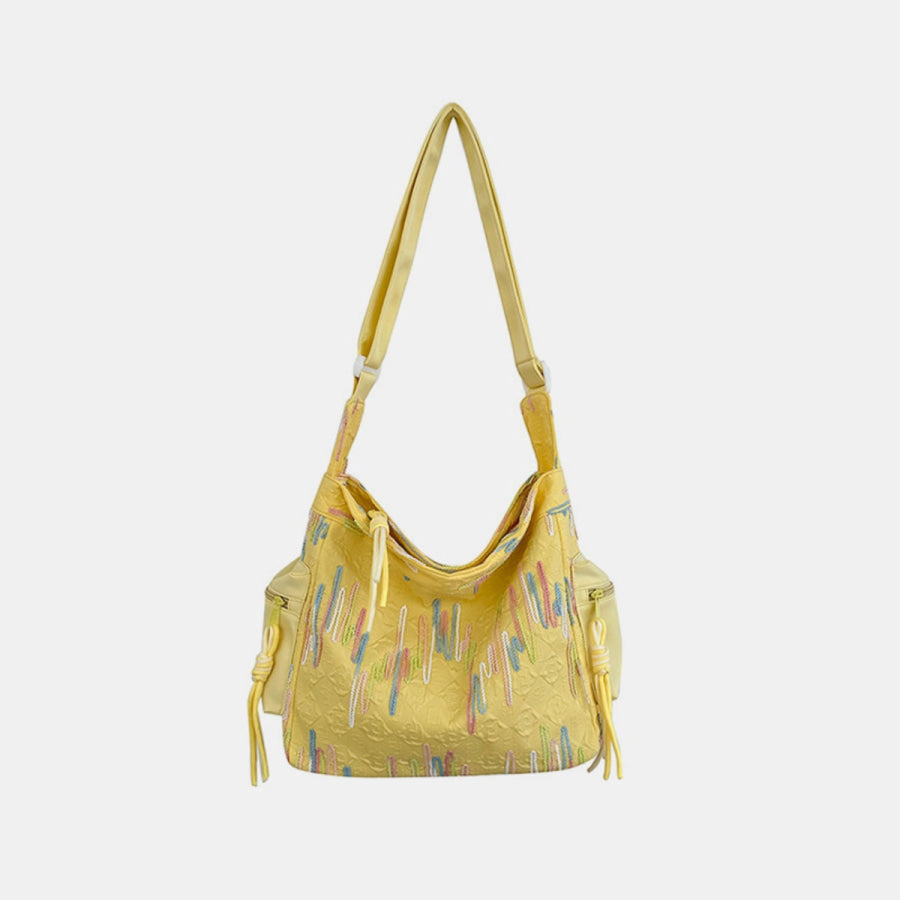 Contrast Texture Shoulder Bag Apparel and Accessories