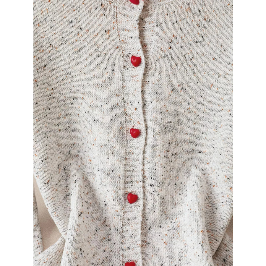 Contrast Trim Button Up Cardigan Apparel and Accessories