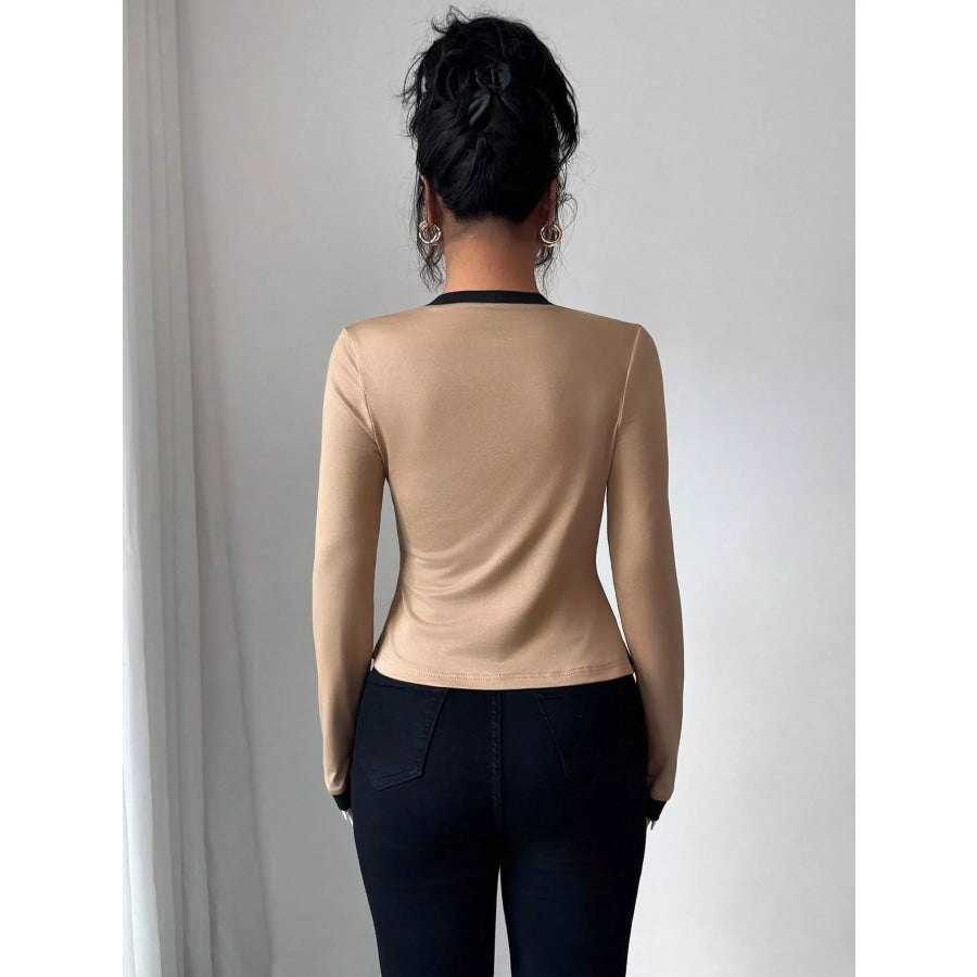 Contrast Trim Cardigan & Tank Top Set Apparel and Accessories