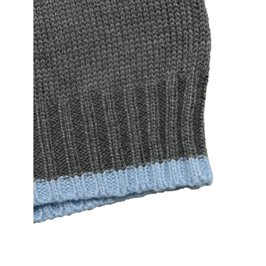 Contrast Trim Crew Neck Sweater Apparel and Accessories