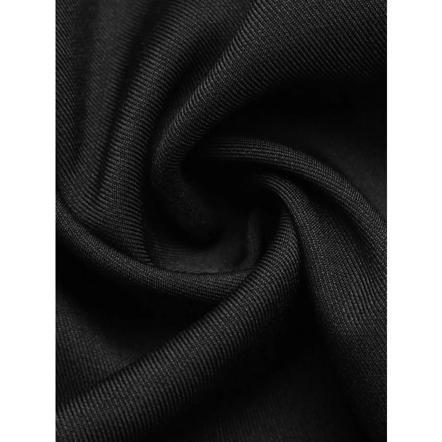 Contrast Trim Flare Sleeve Blouse Apparel and Accessories