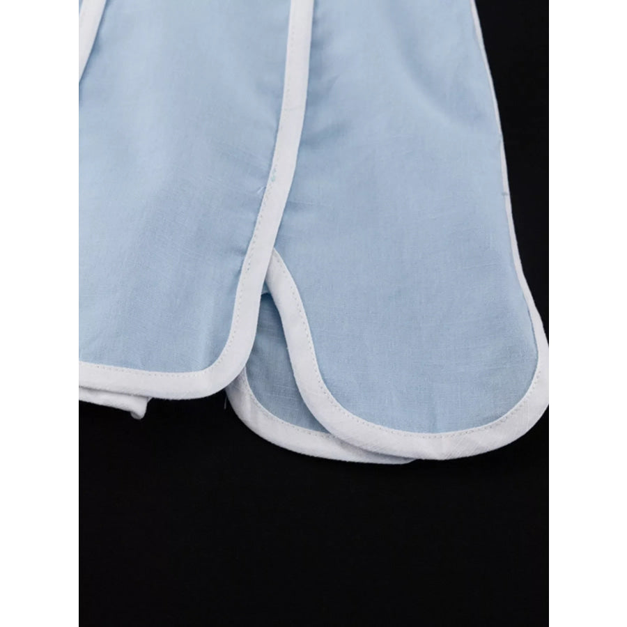 Contrast Trim Halter Neck Top and Skirt Set Apparel and Accessories