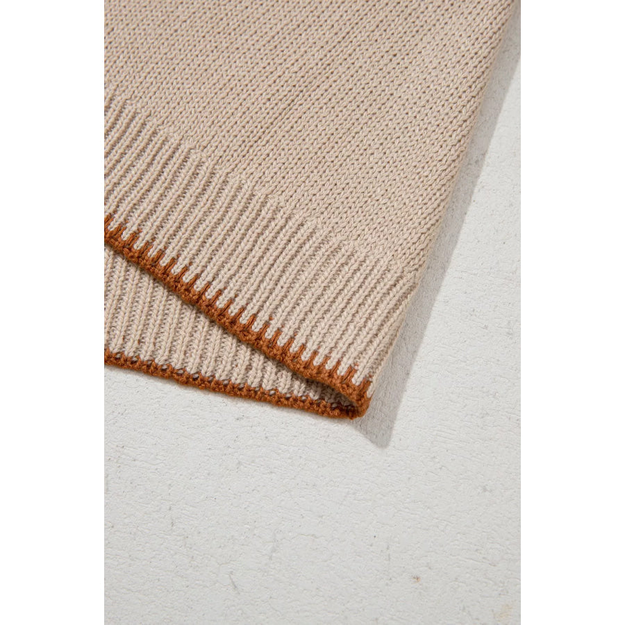 Contrast Trim Knit HOWDY Western Sweater Vest Apparel and Accessories