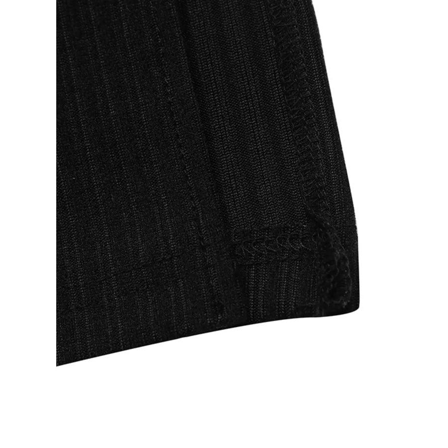 Contrast Trim Ribbed Knit Dress Apparel and Accessories