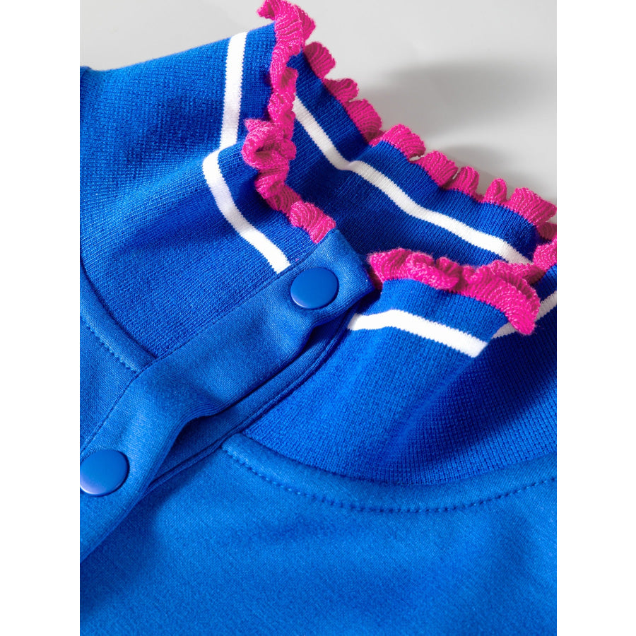 Contrast Trim Short Sleeve Top Apparel and Accessories