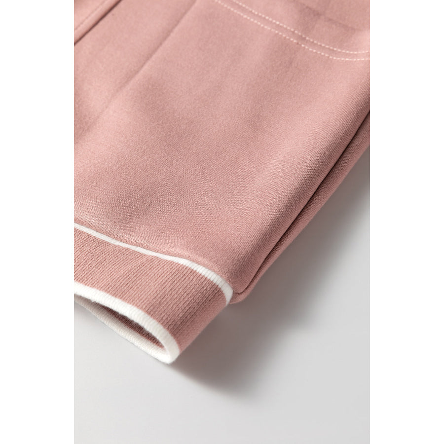 Contrast Trim V Neck Button Up Cardigan Apparel and Accessories