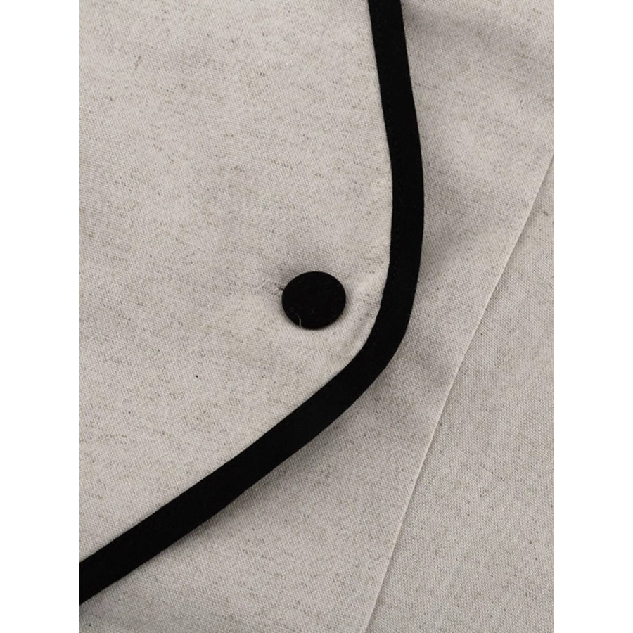 Contrast Trim Vest and Skirt Set Apparel and Accessories