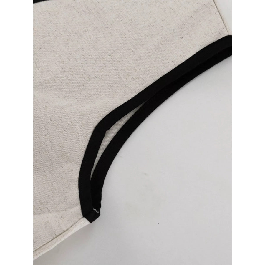 Contrast Trim Vest and Skirt Set Apparel and Accessories