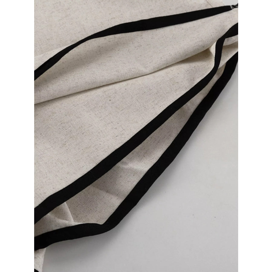 Contrast Trim Vest and Skirt Set Apparel and Accessories