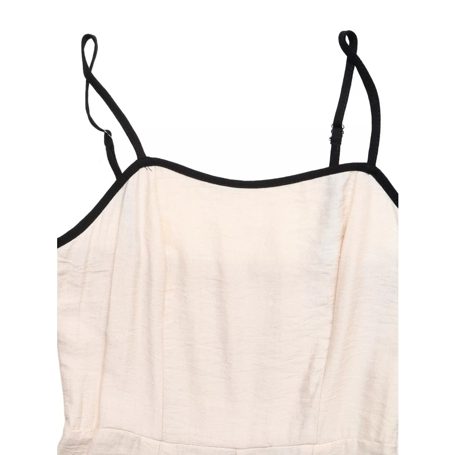 Contrast Trim Wide Leg Jumpsuit Apparel and Accessories