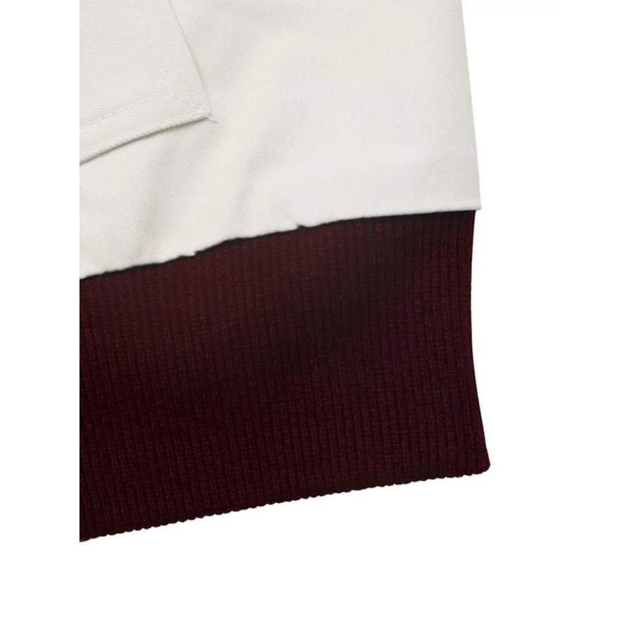 Contrast Trim Zip Up Jacket Apparel and Accessories