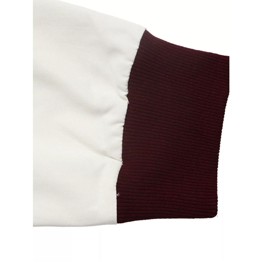 Contrast Trim Zip Up Jacket Apparel and Accessories