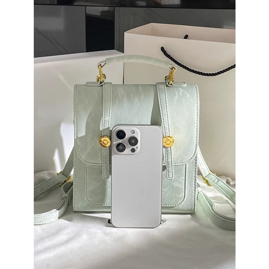 Convertible Backpack Bag Light Green / One Size Apparel and Accessories
