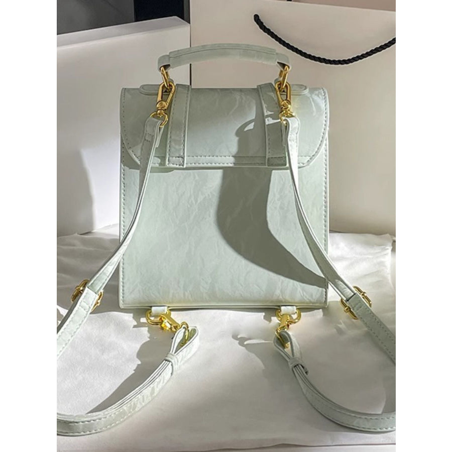 Convertible Backpack Bag Light Green / One Size Apparel and Accessories