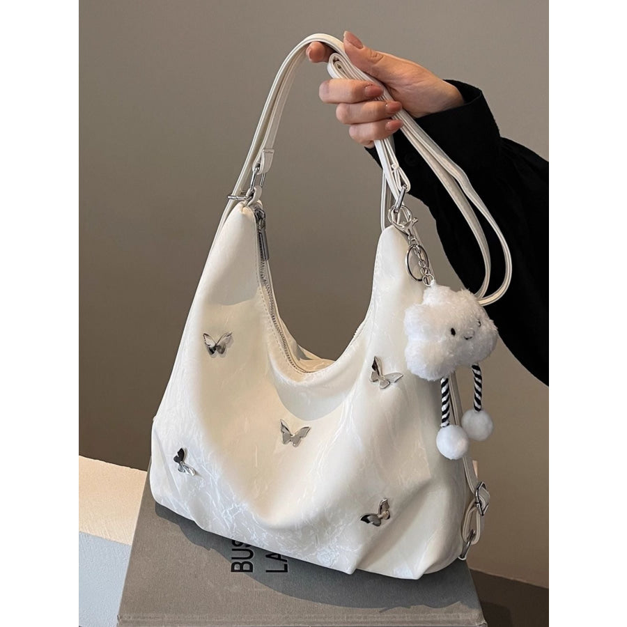 Convertible Cloud Charm Decor Shoulder Bag Apparel and Accessories
