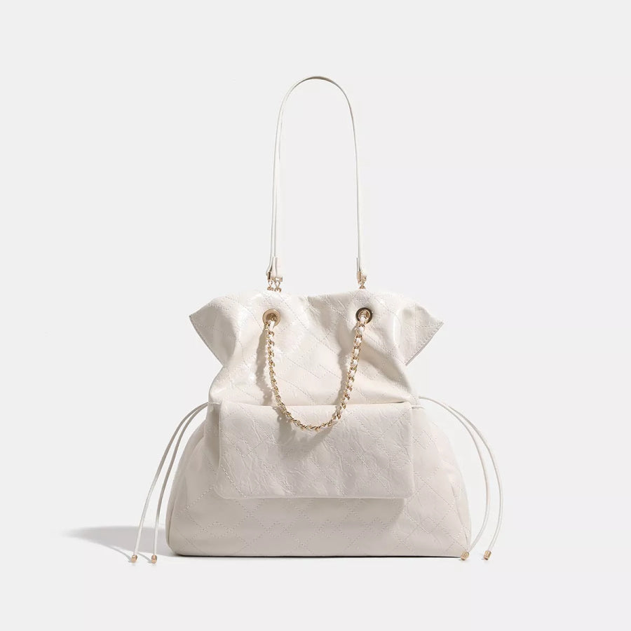 Convertible Drawstring Backpack Bag White / onesize Apparel and Accessories