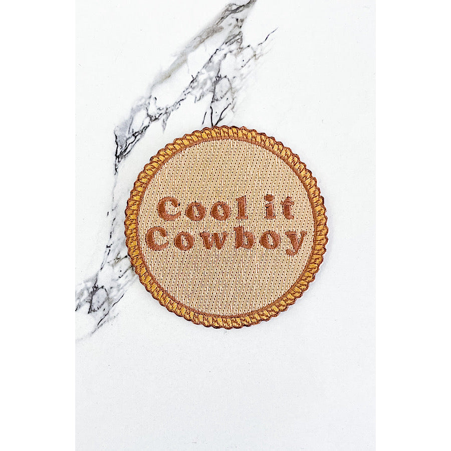 Cool It Cowboy Lasso Embroidered Patch WS Patches