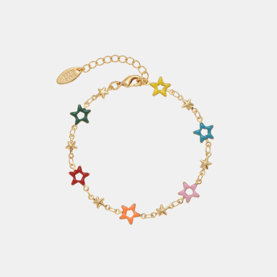 Copper Drip Oil Star Bracelet Gold / One Size Apparel and Accessories