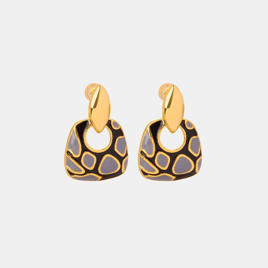 Copper Oil Drip Earrings Apparel and Accessories