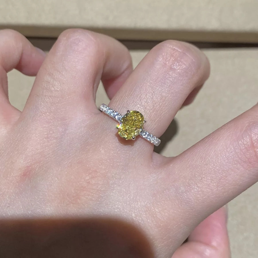 Copper Zircon Oval Ring Apparel and Accessories